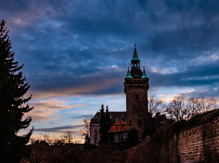 Sternkiekerturm Blaue Stunde Quedlinburg